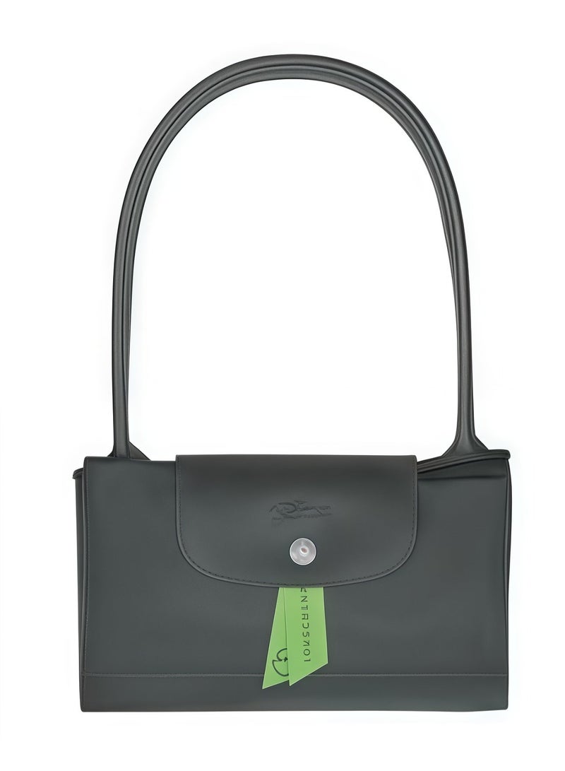 لونغ حقيبة يد متوسطة متعددة الاستخدامات للنساء من لونشامب، حقيبة تسوق، حقيبة كتف، حقيبة يد كلاسيكية وصديقة للبيئة باللون الرمادي الجرافيتي - Image 5